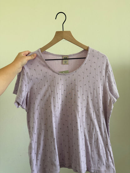 Lavender Floral Top (L)