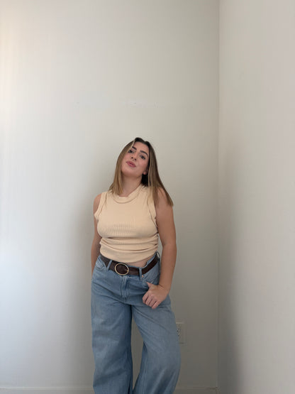 Beige Free People Tank (M)