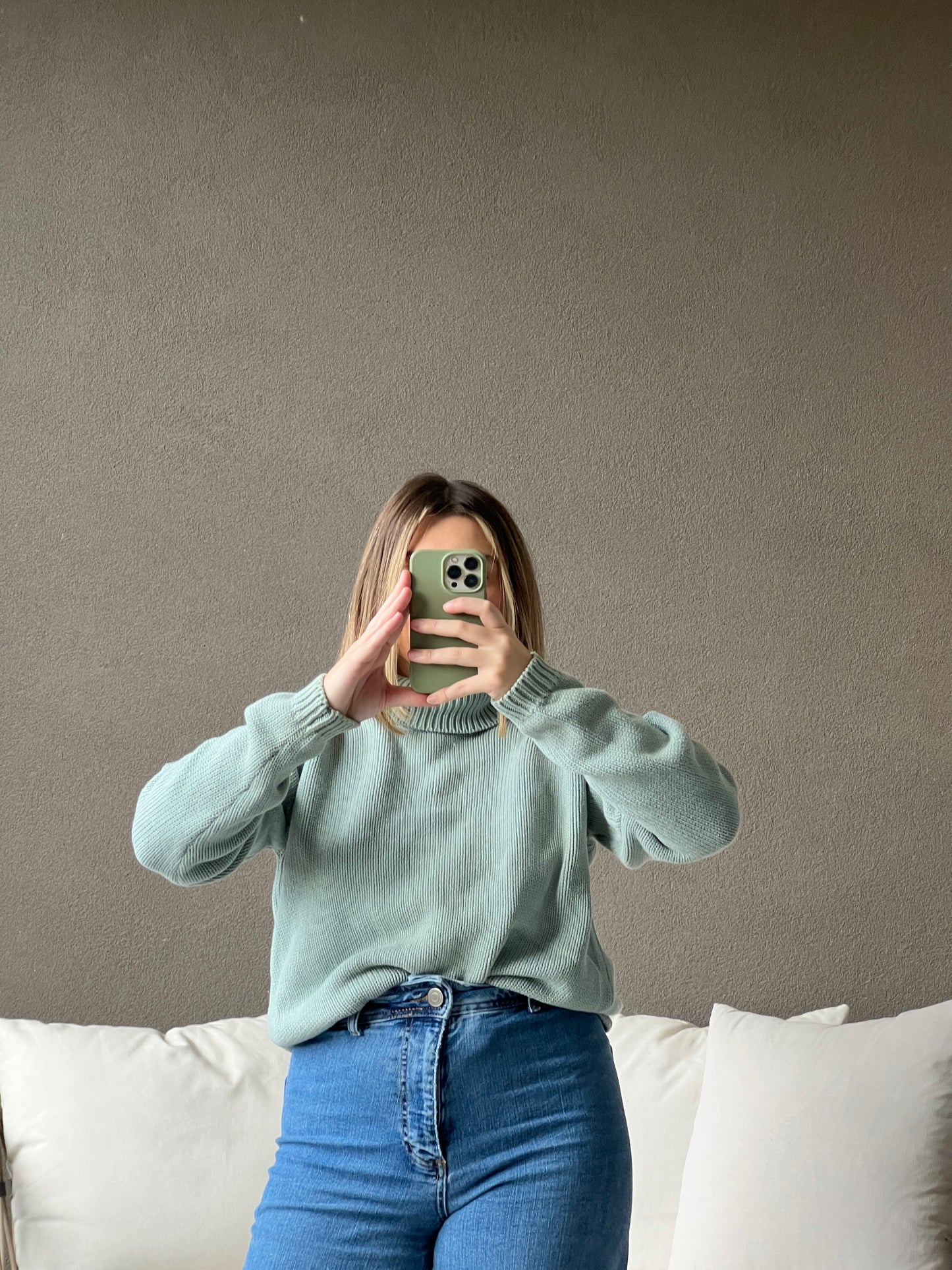Minty Turtleneck Sweater (S)