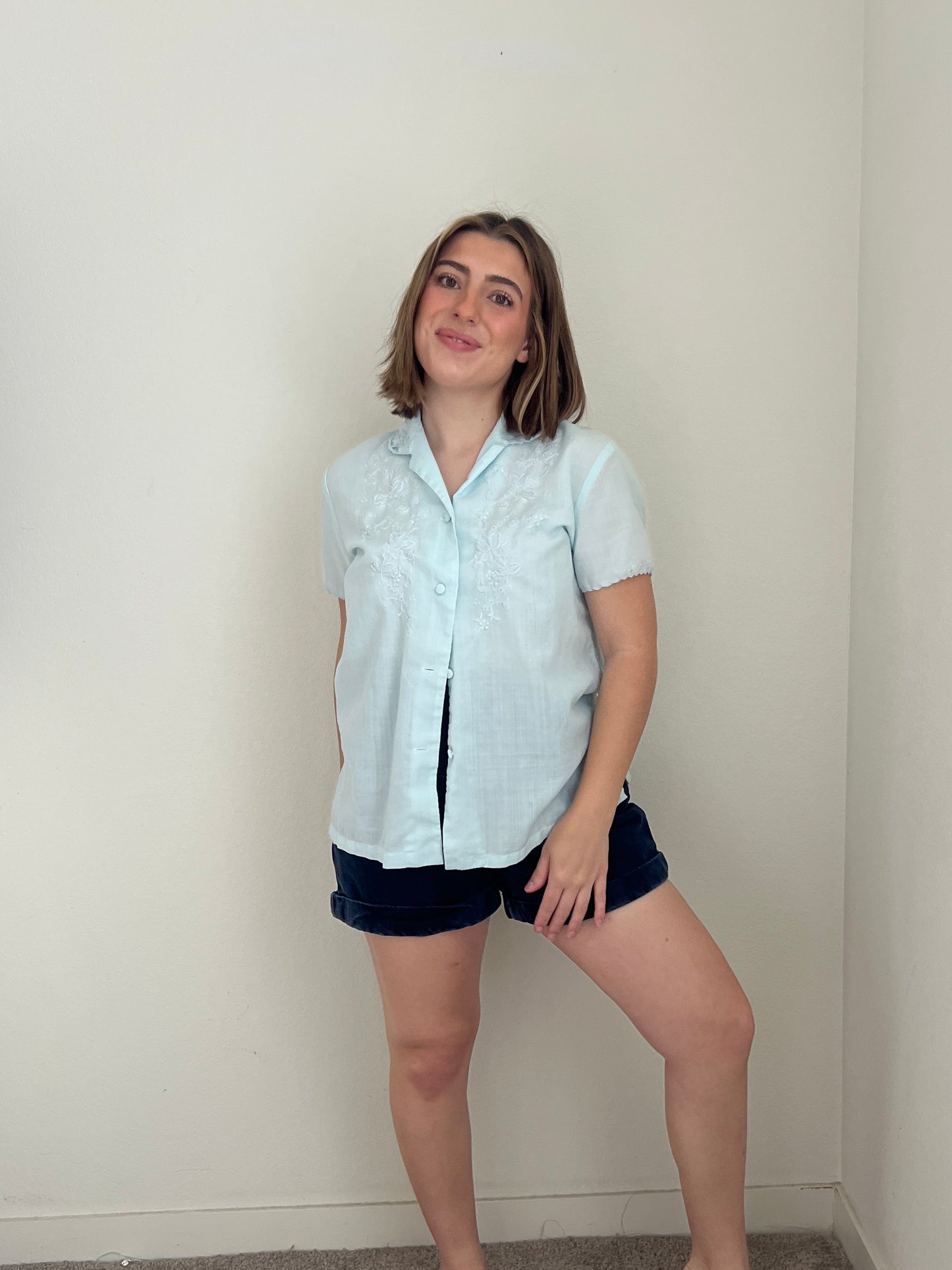 60/70's Hand Embroidered Shirt (L)