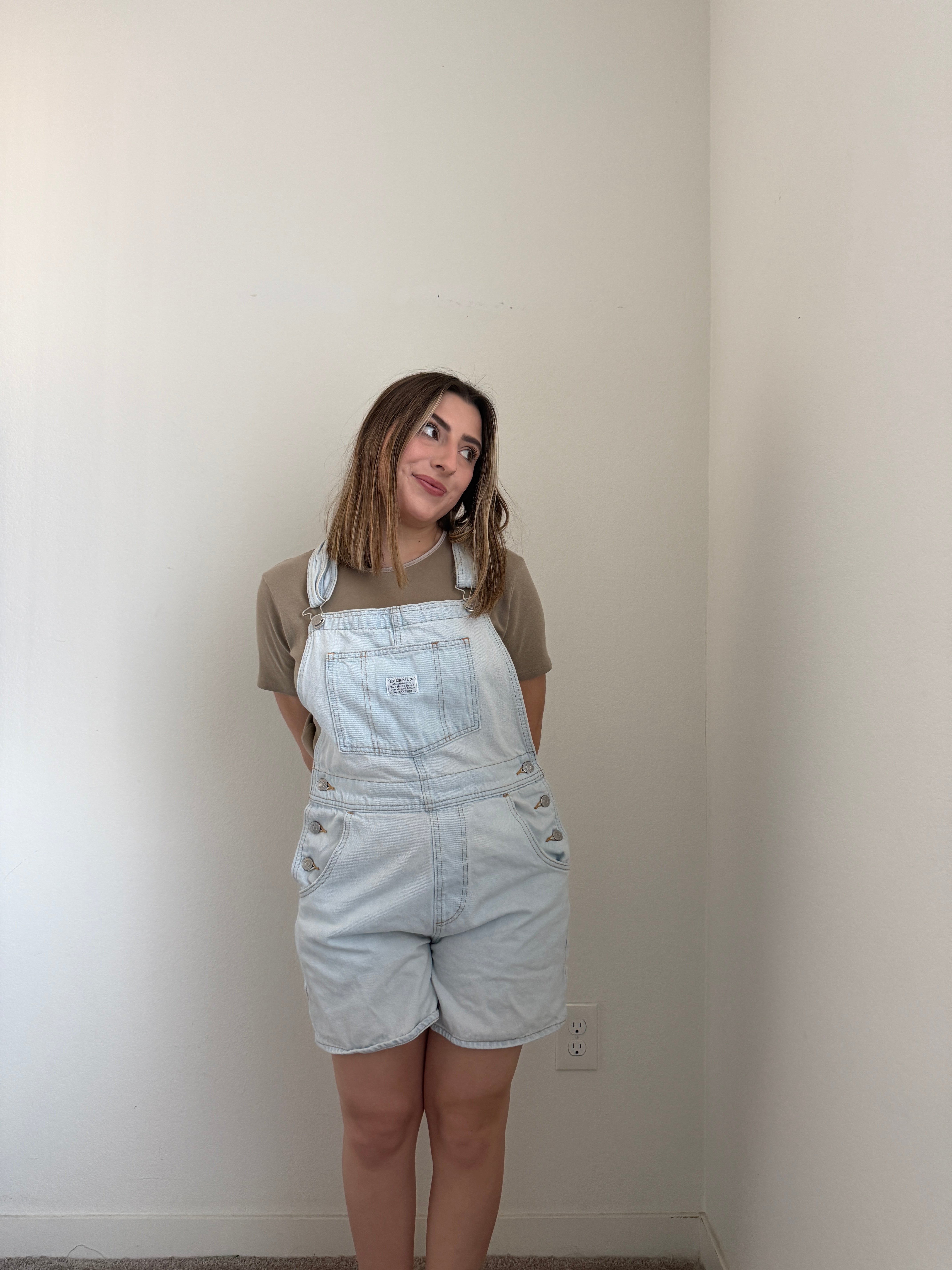 Levi's Light Wash Shortalls (M)