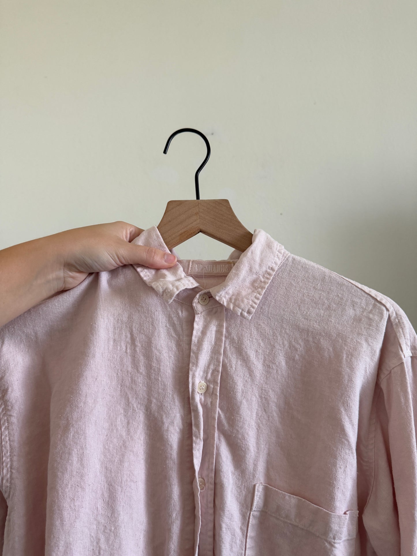 Pink Hemp Button Up(S)