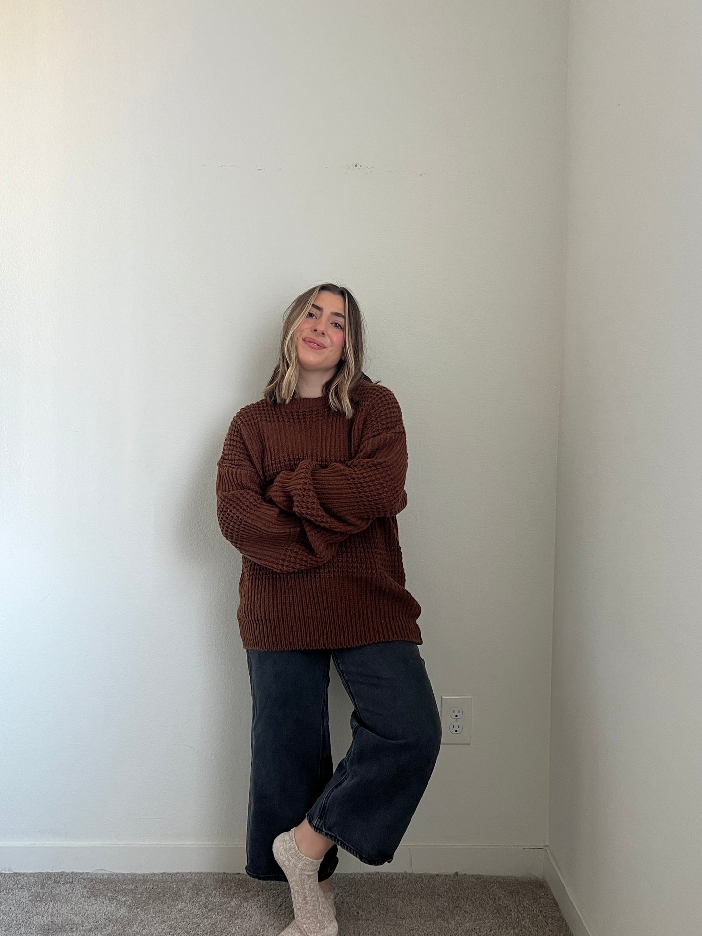 Molasses Vintage Textured Sweater (M)