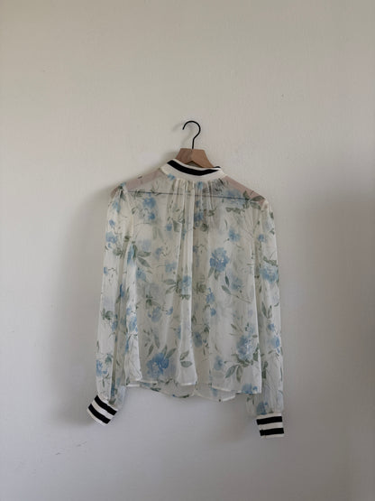Sheer Long Sleeve Blouse (S)