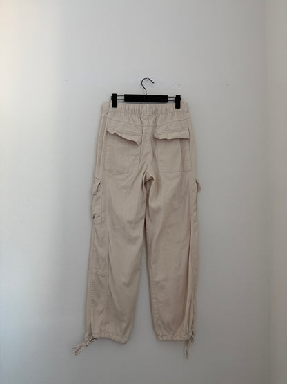 Cream Cargo Joggers (S)