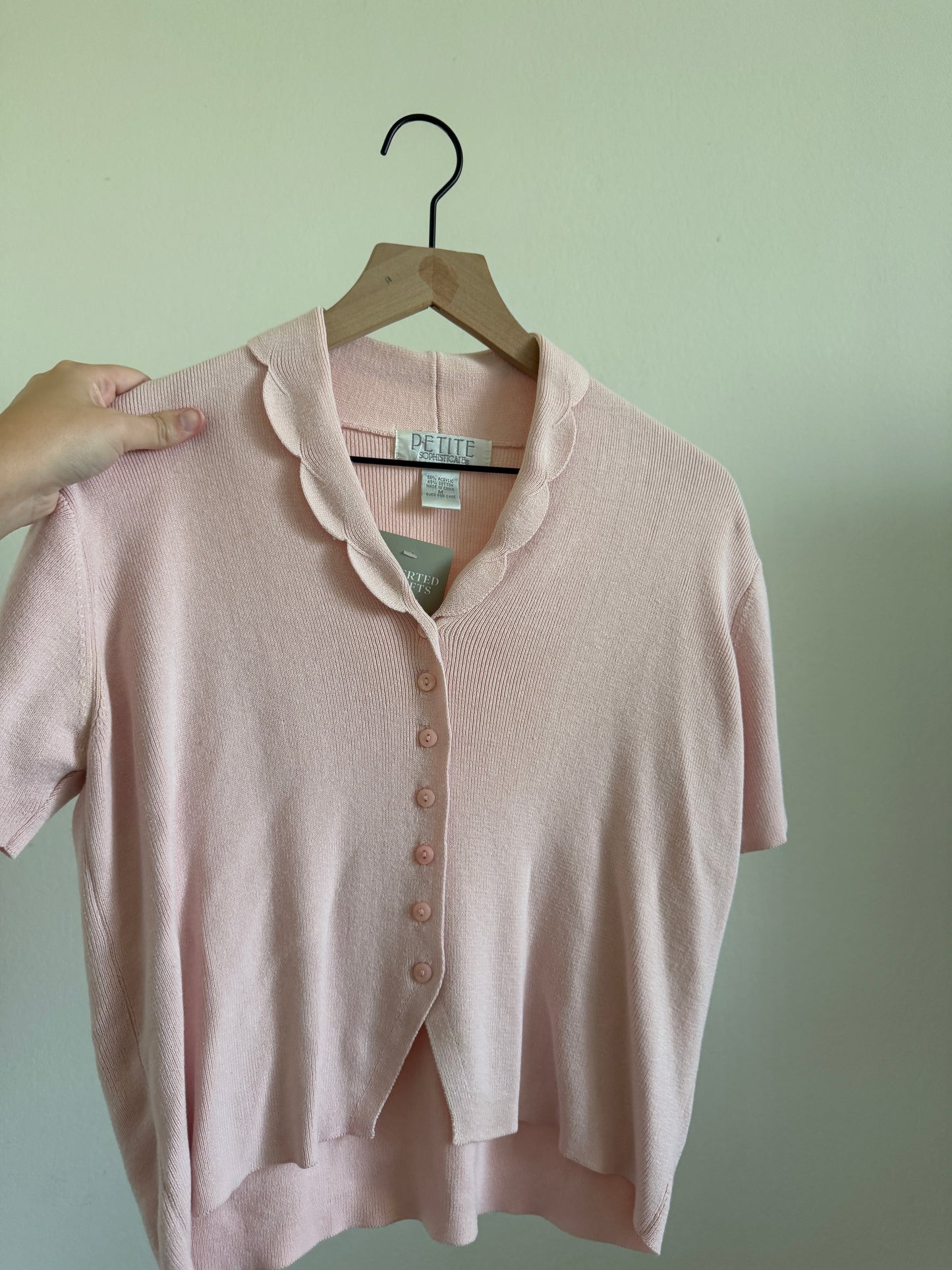 Pink Sweater Cardi Top (M)
