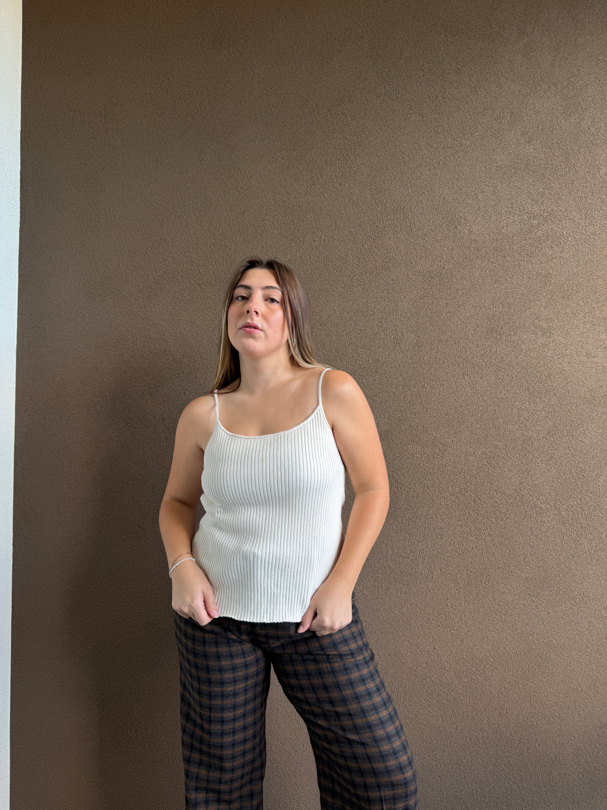 Ribbed White Tank (M)