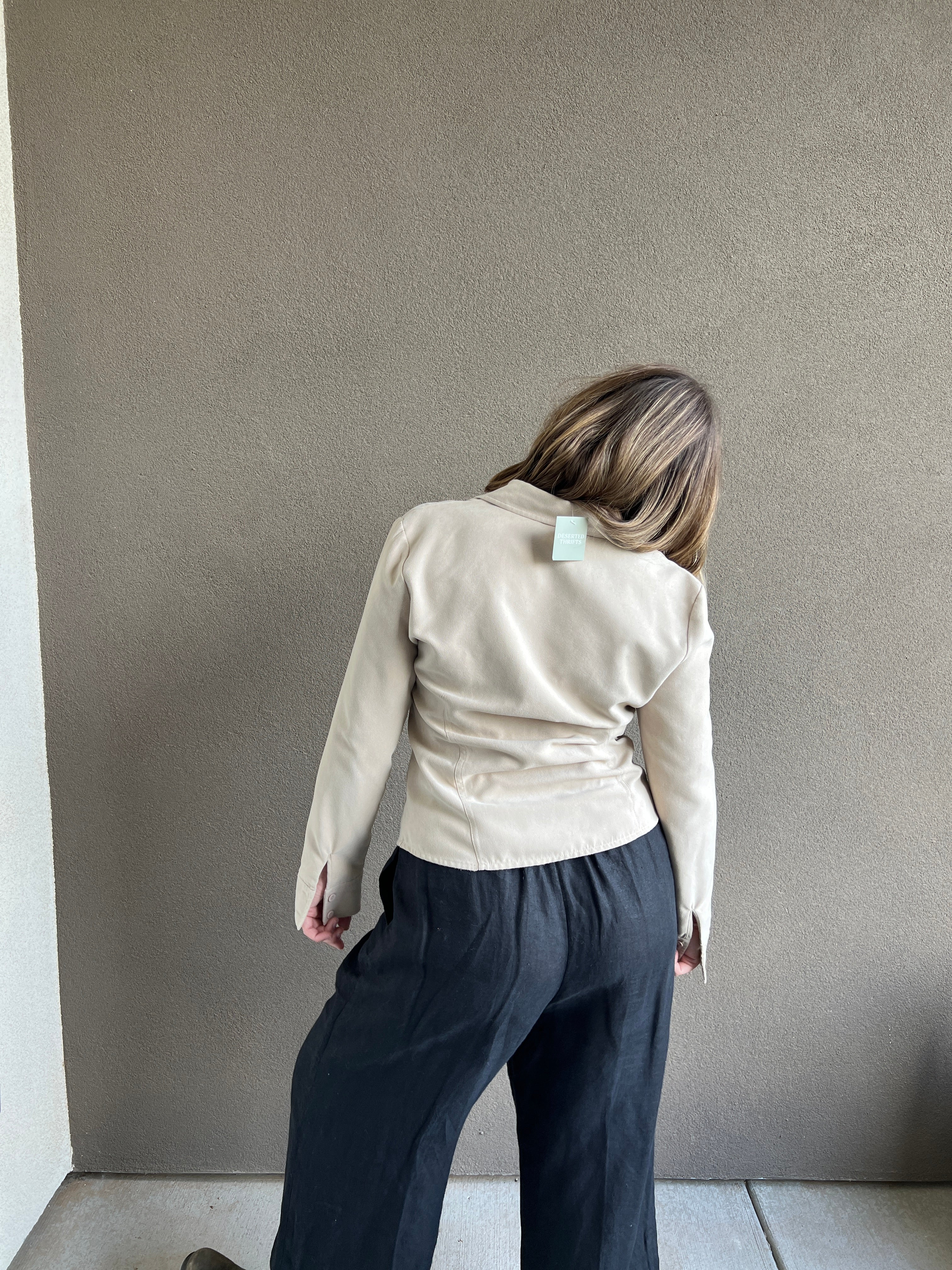 Sandy Faux Suede Zip Up (PS)