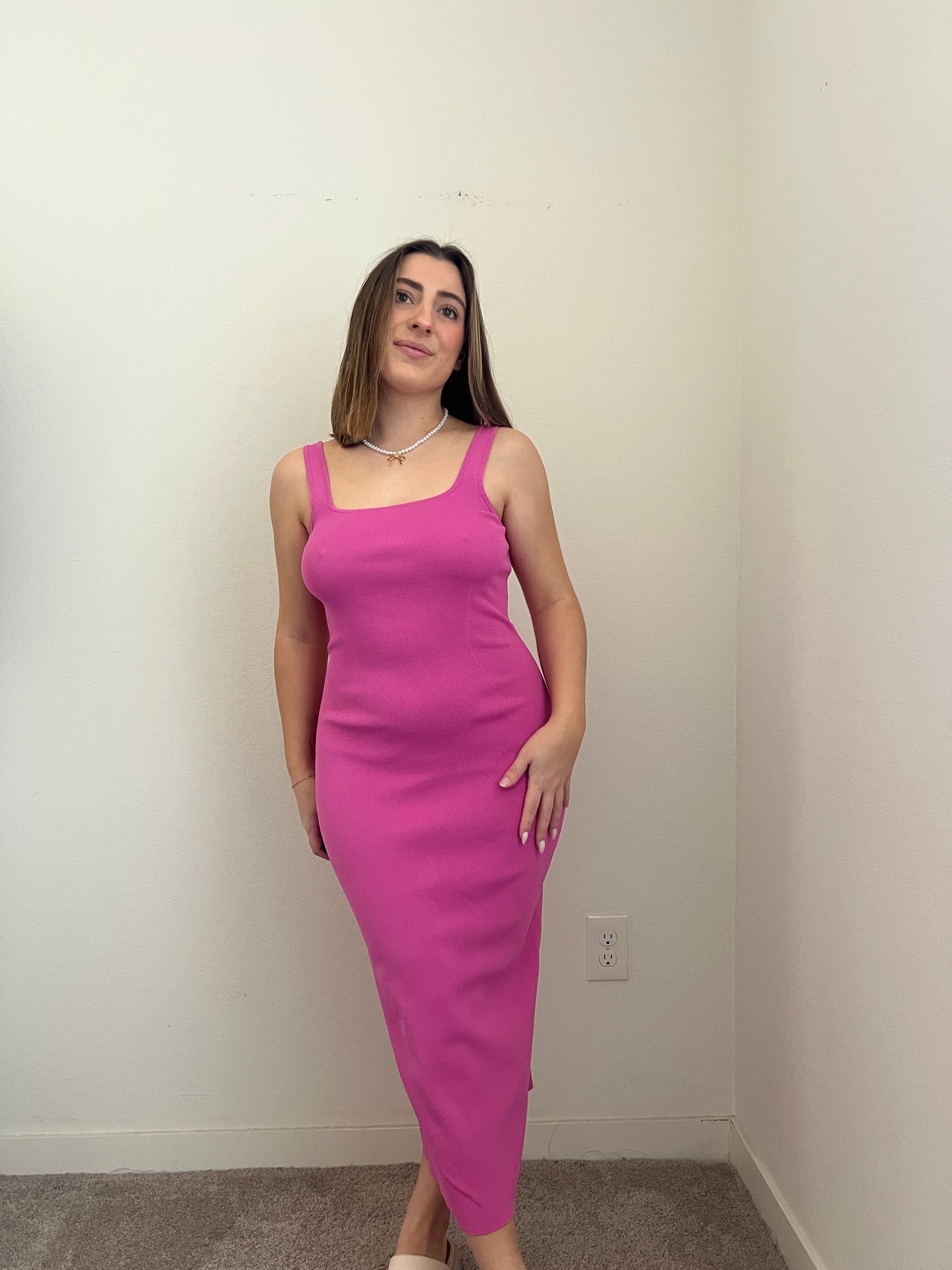 Pink Bodycon Midi (S)