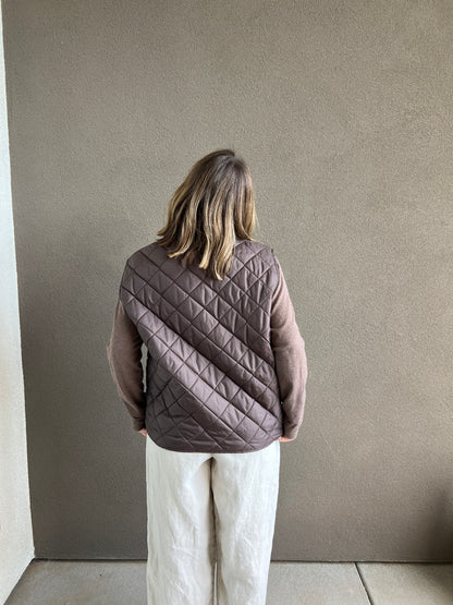 Chocolate Quilted Vest (L)