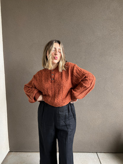 Vintage Sienna Henley Sweater (4)