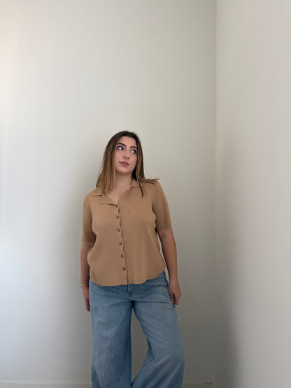 Camelback Textured Short Sleeve Top (XL)