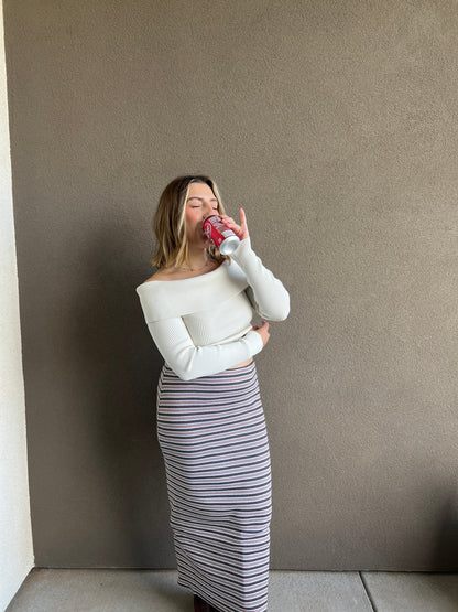 Cream Off The Shoulder Top (S)