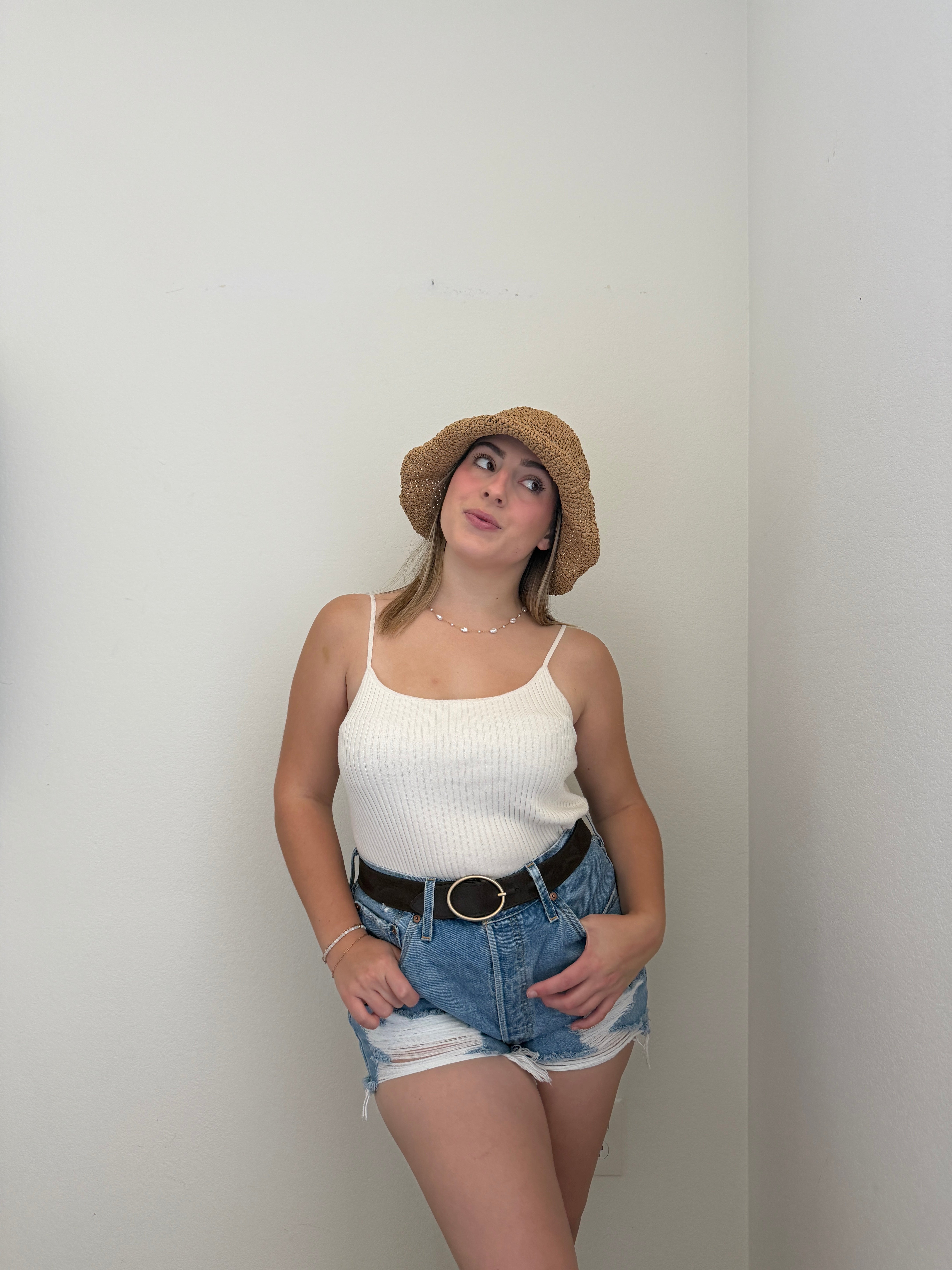 Ribbed White Tank (M)
