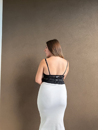 Black Lacy Tank (S)