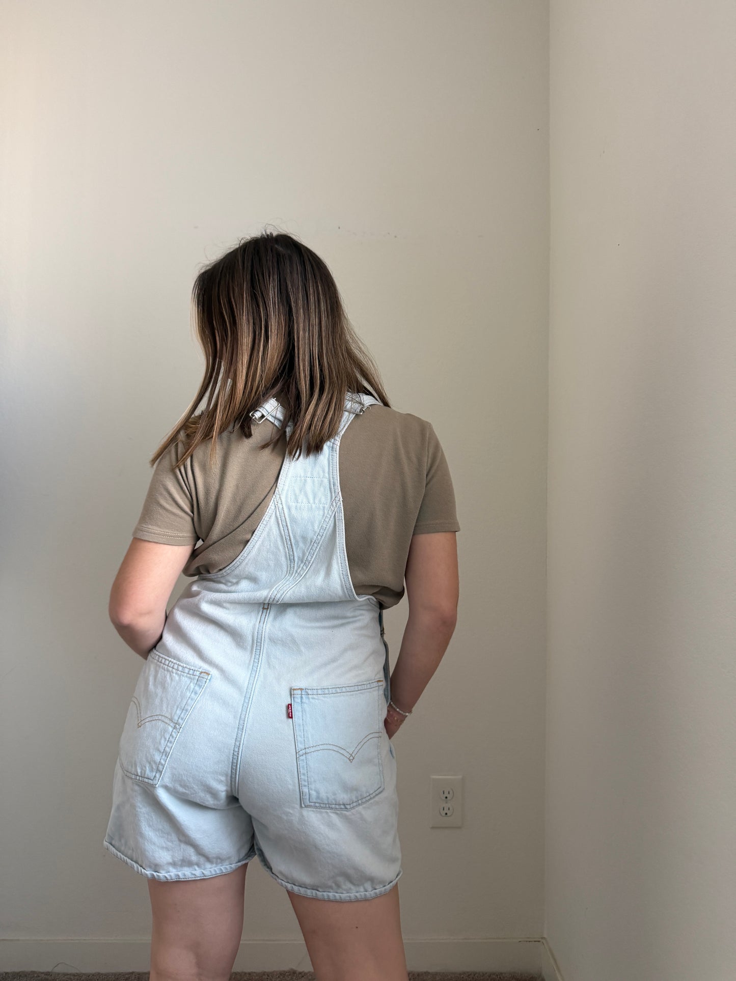 Levi's Light Wash Shortalls (M)
