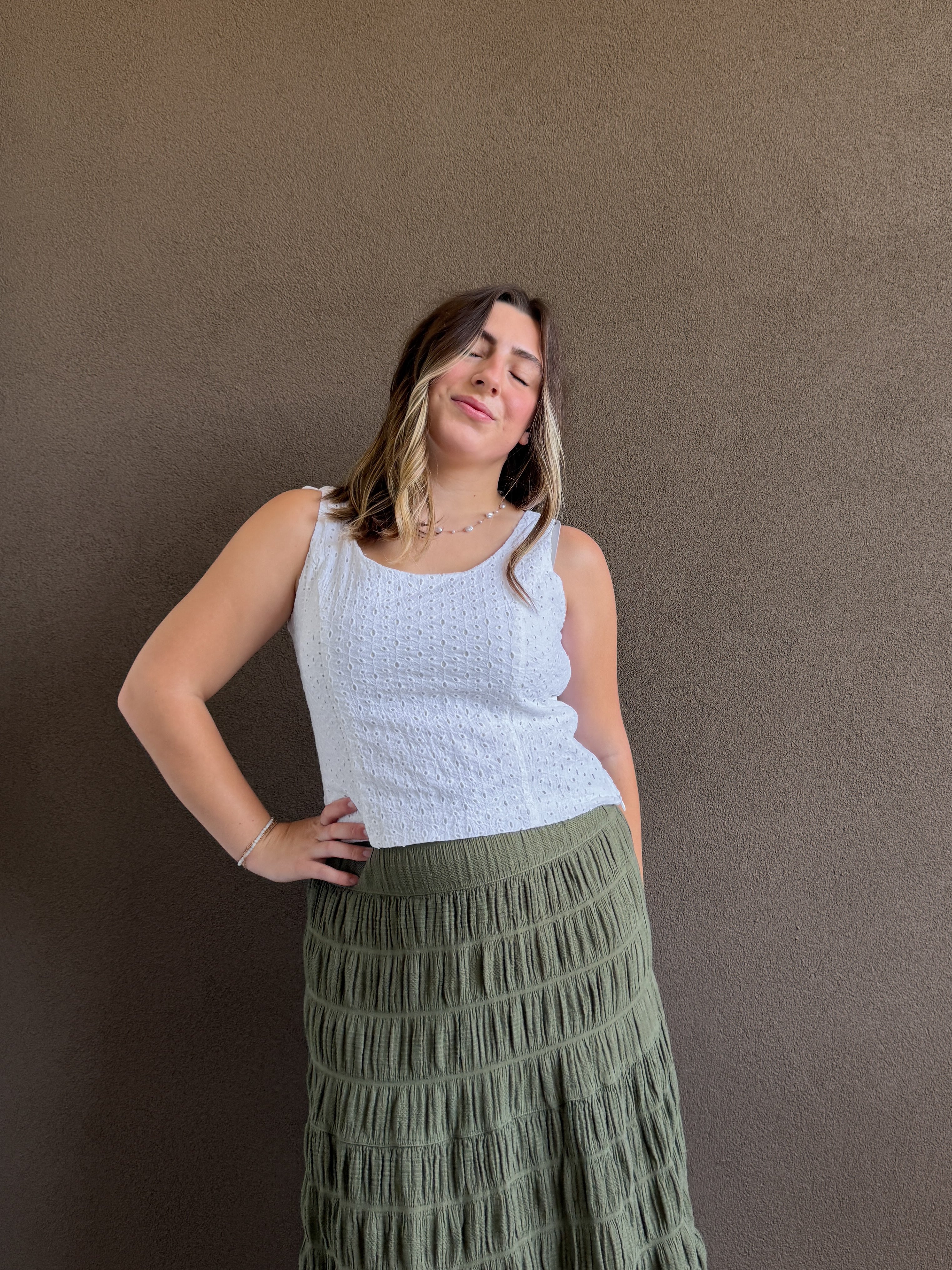 Vintage Eyelet Tank (10P)