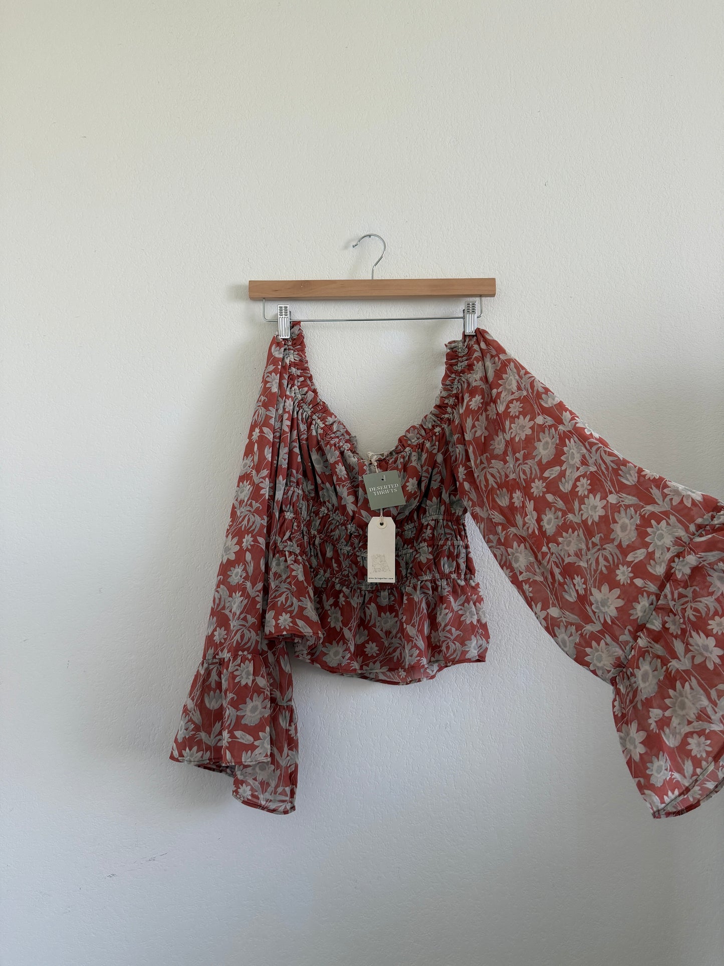 Floral Off The Shoulder Blouse (M)