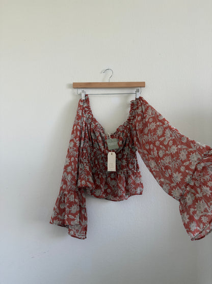 Floral Off The Shoulder Blouse (M)
