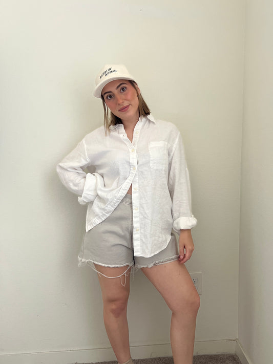 Linen Button Up Shirt (M)