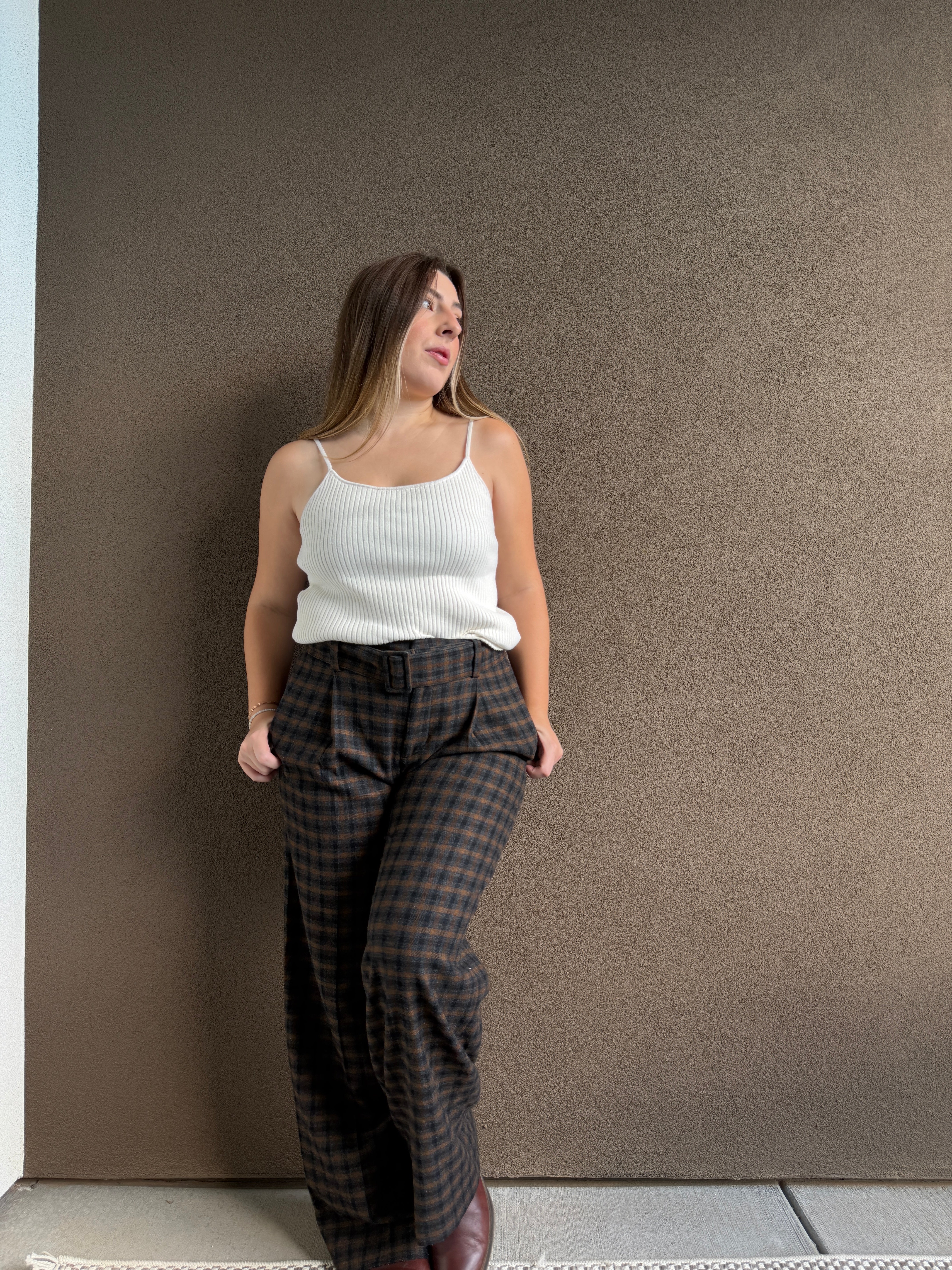 Vince Plaid Trousers (4)