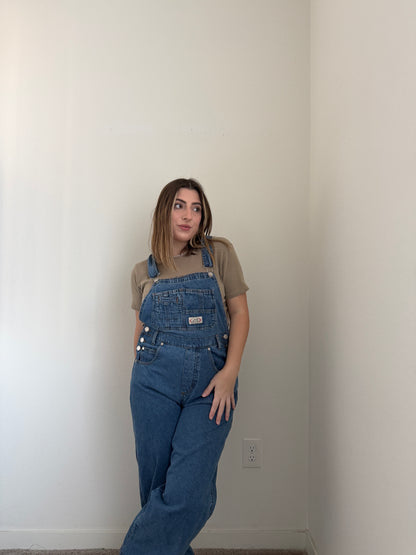 Denim Straight Leg Overalls (M)
