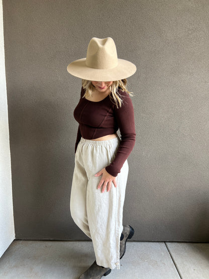 Brown Cropped Longsleeve (S)