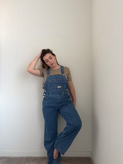 Denim Straight Leg Overalls (M)