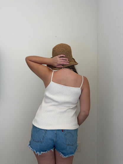 Ribbed White Tank (M)