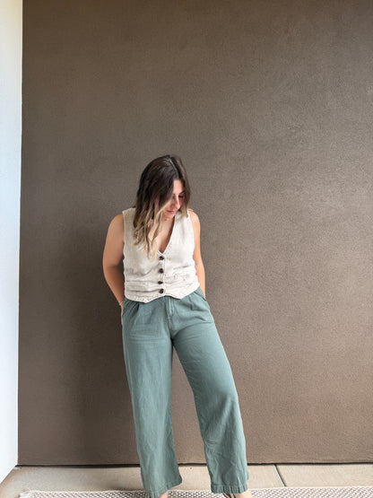 Green Wide Leg Pants (4)