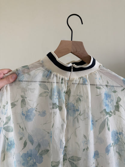 Sheer Long Sleeve Blouse (S)