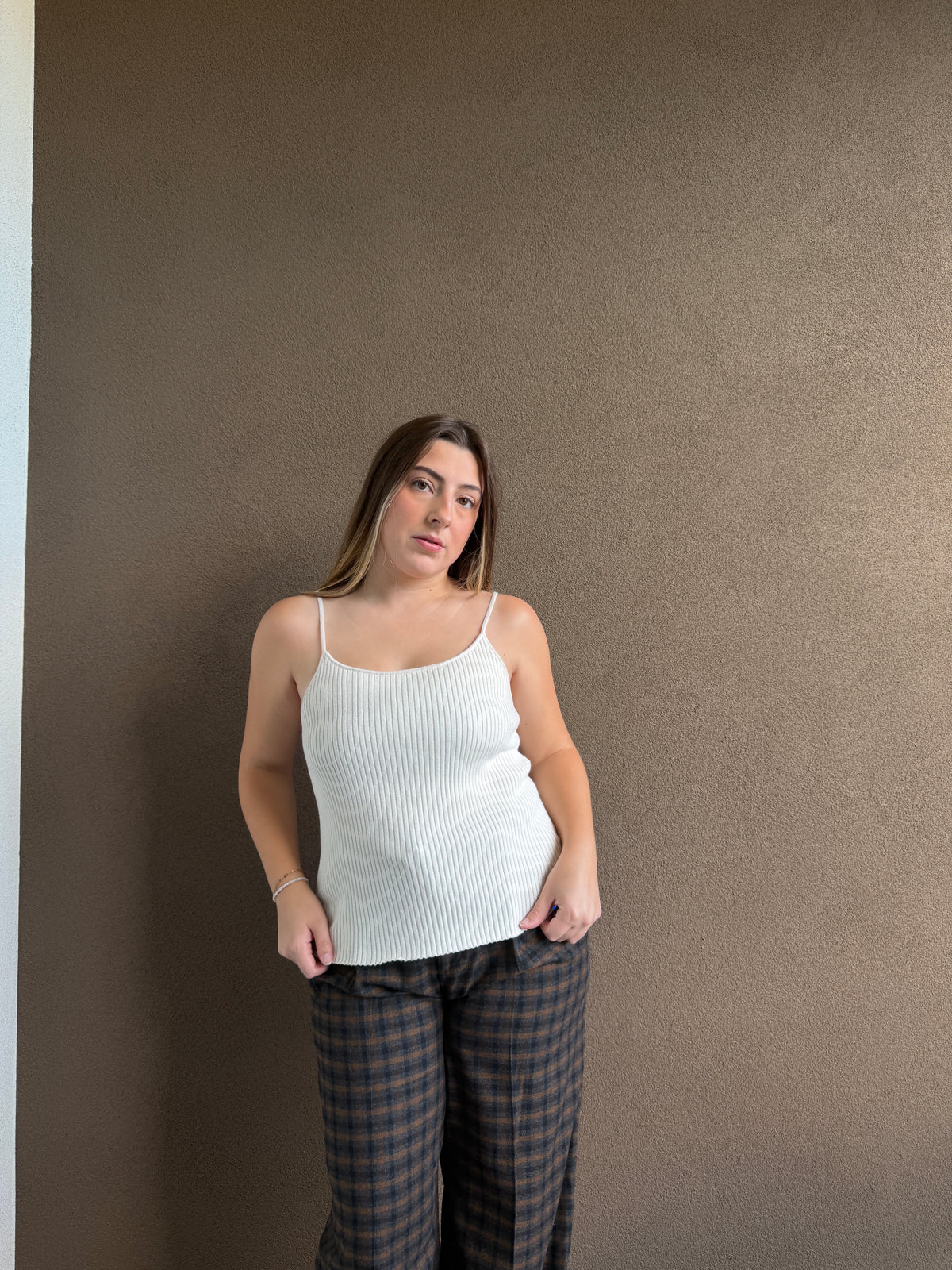 Ribbed White Tank (M)