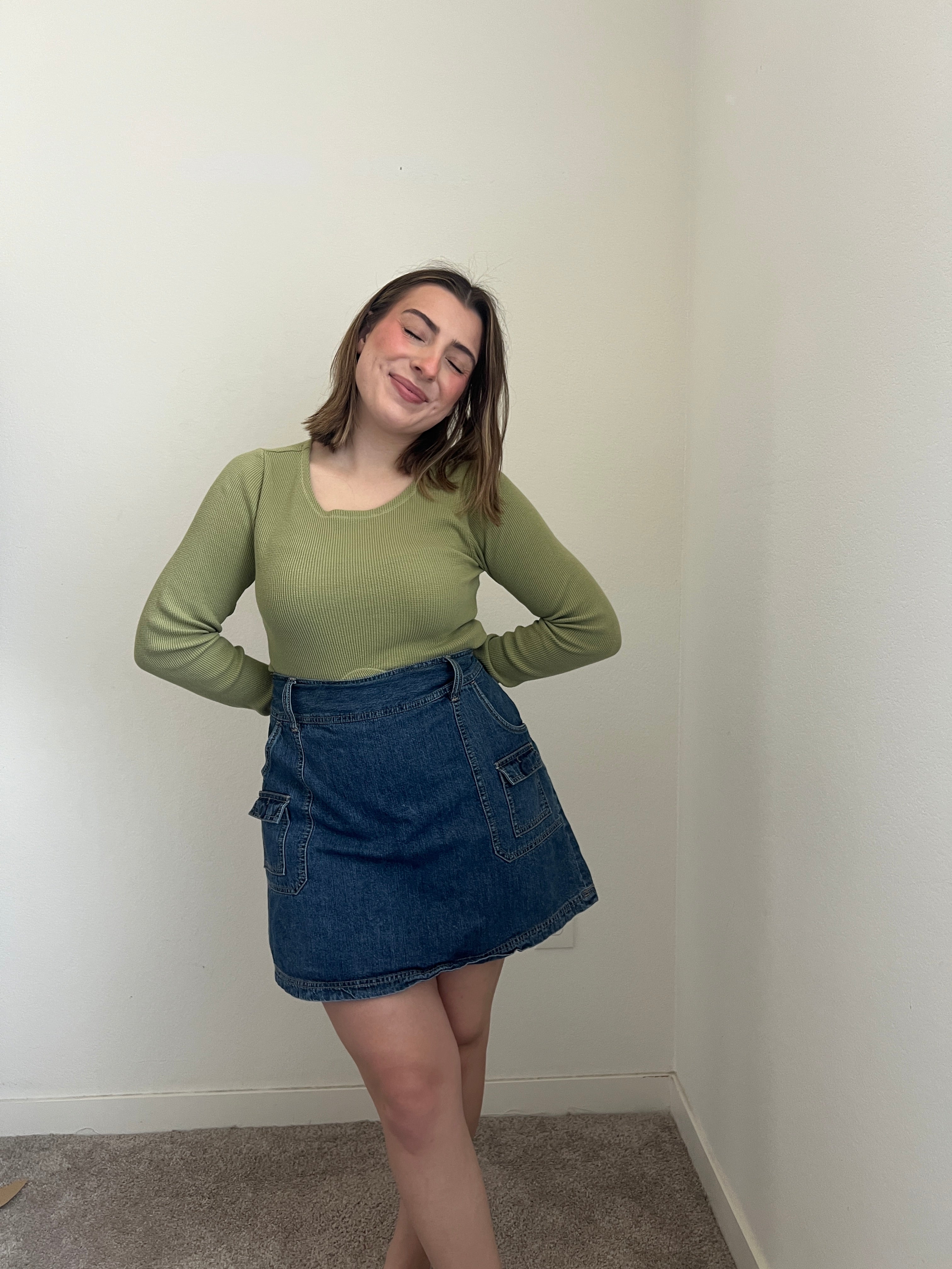 Denim Cargo Skirt (12)