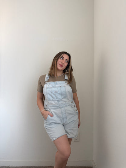 Levi's Light Wash Shortalls (M)