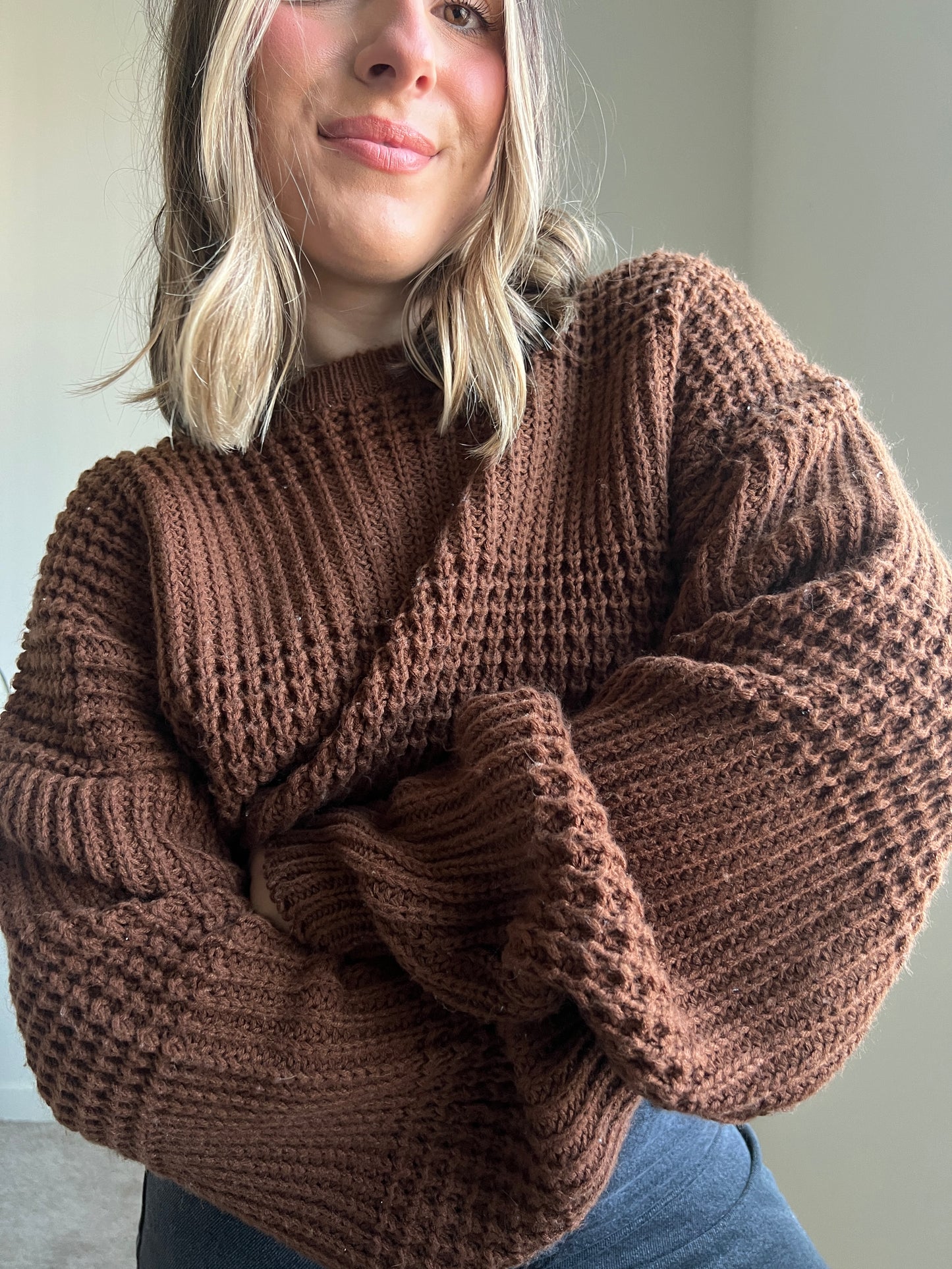 Molasses Vintage Textured Sweater (M)