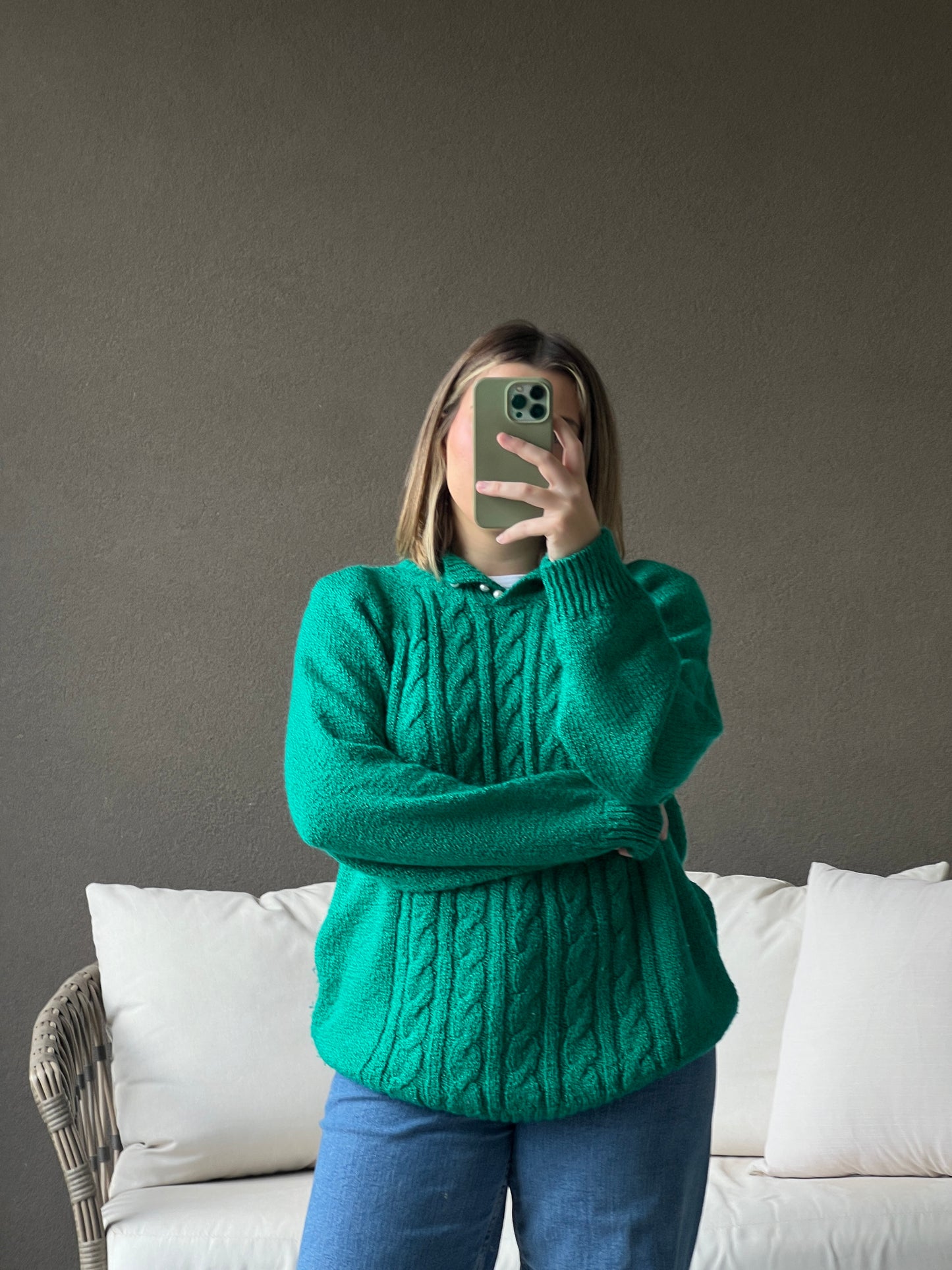 Vintage Emerald Sweater (L)