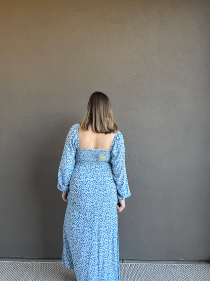 Blue Floral Maxi Dress (2)