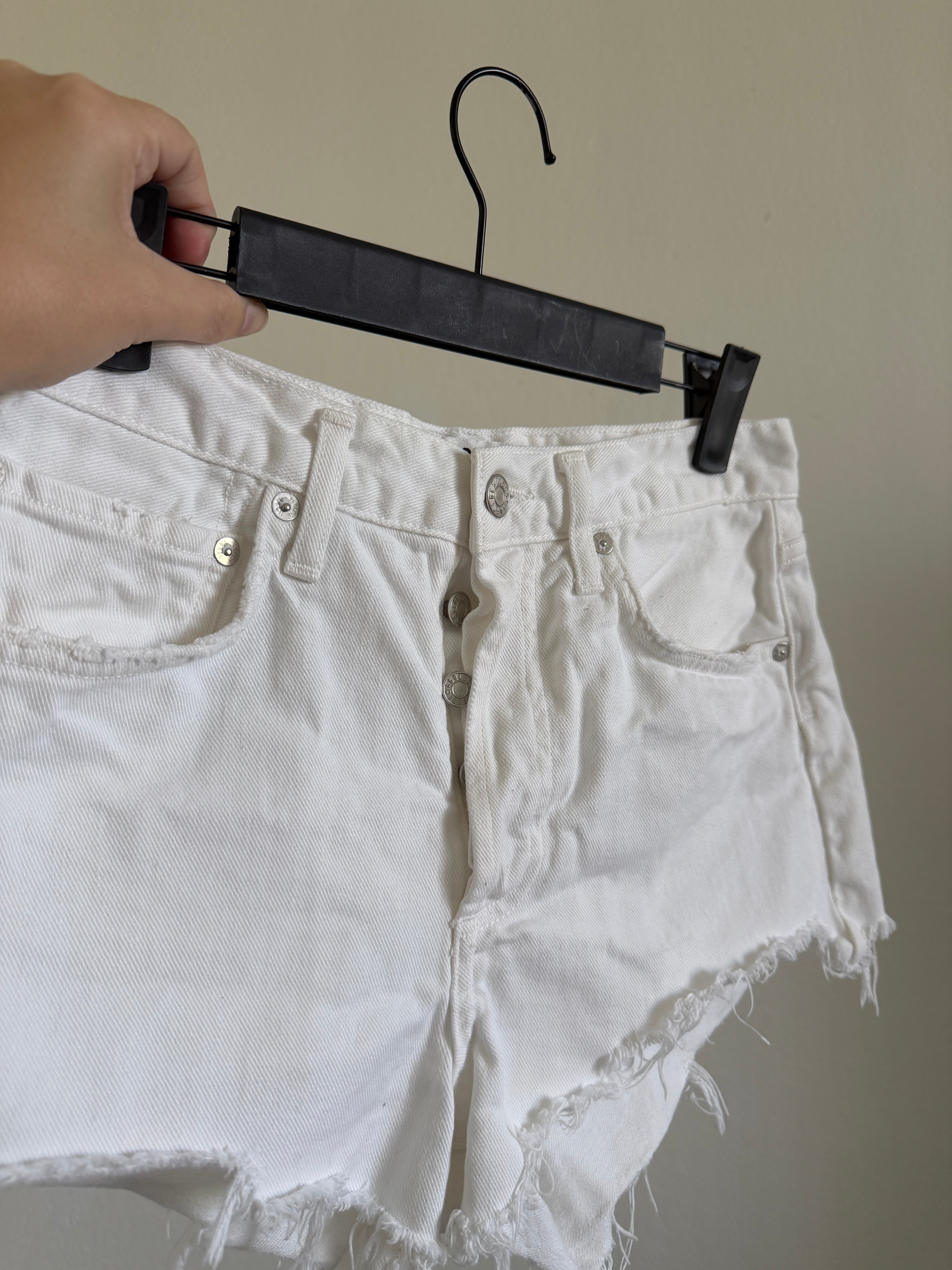 Agolde White Shorts (28