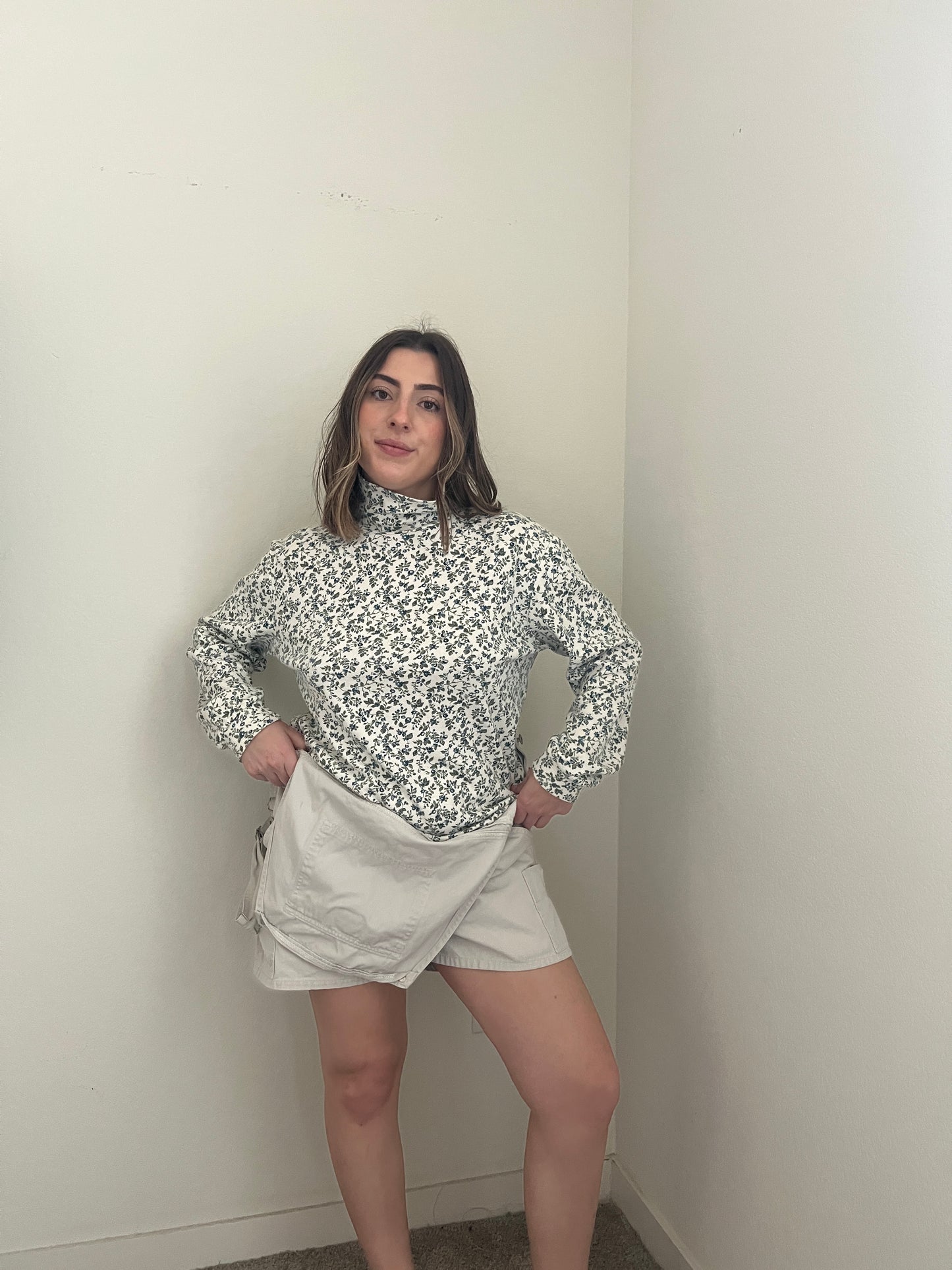 Floral Long Sleeve Turtleneck (XL)