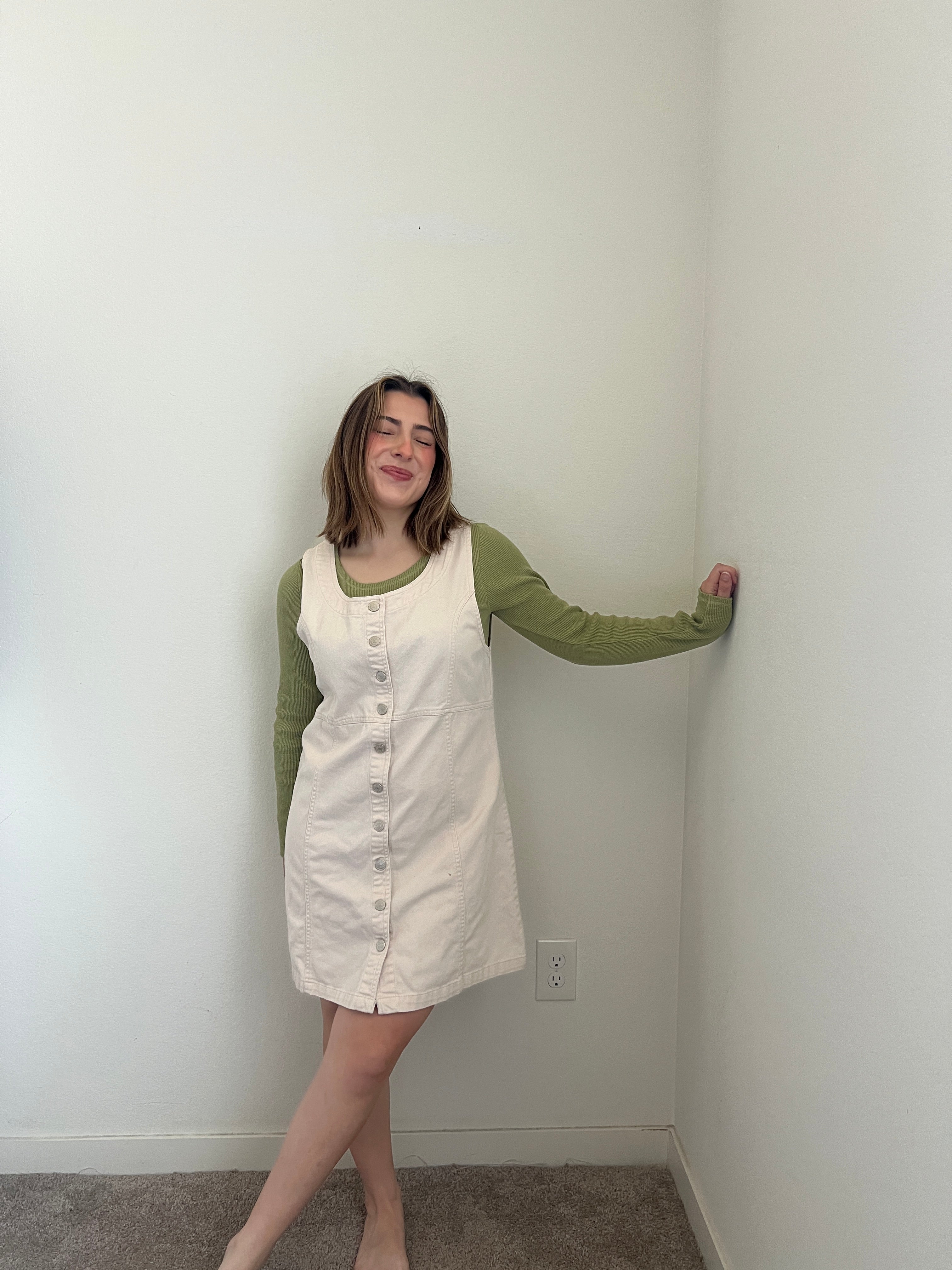 Cream Jumper Dress (M)