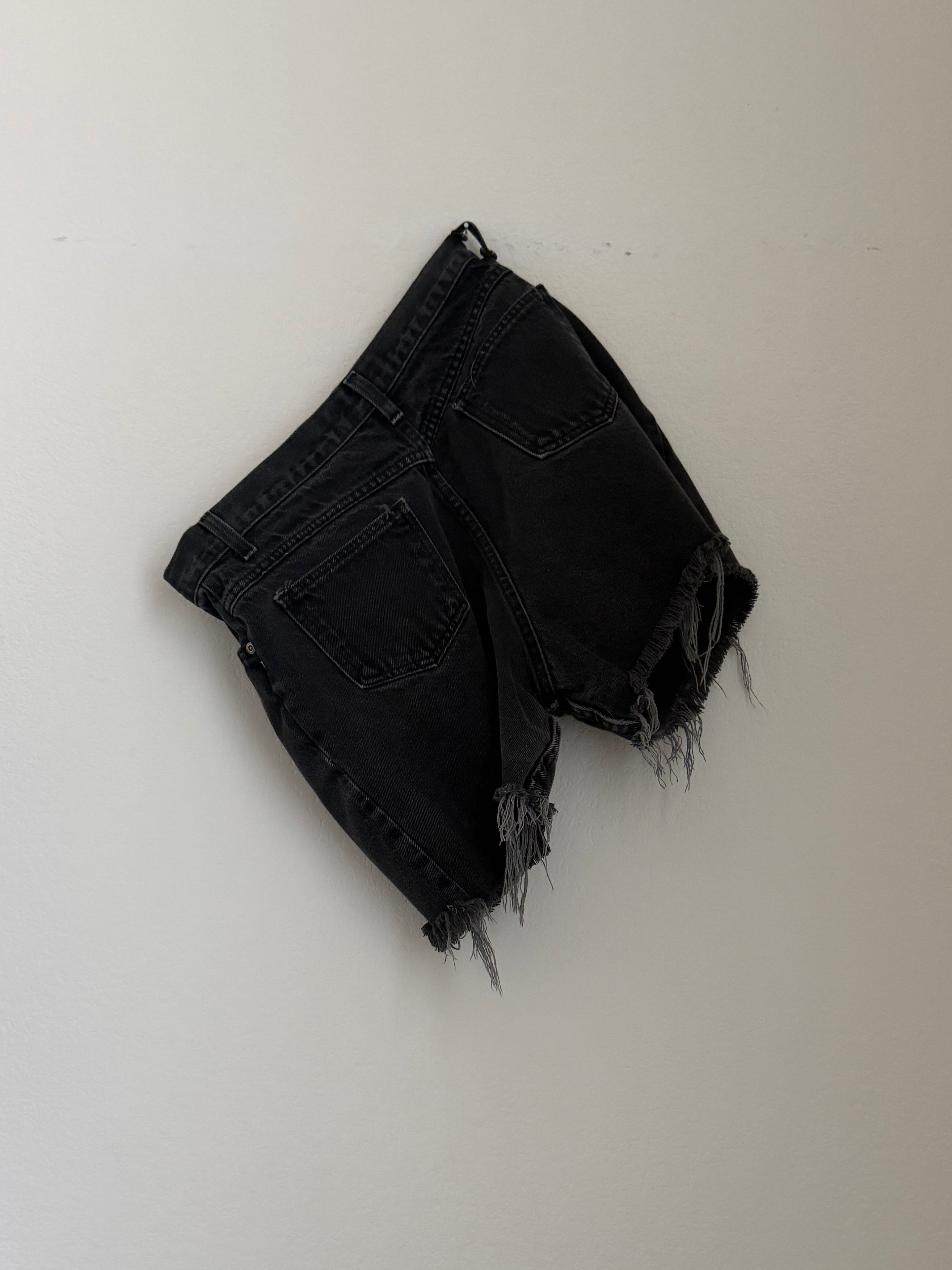 Black Cut-off Shorts (32