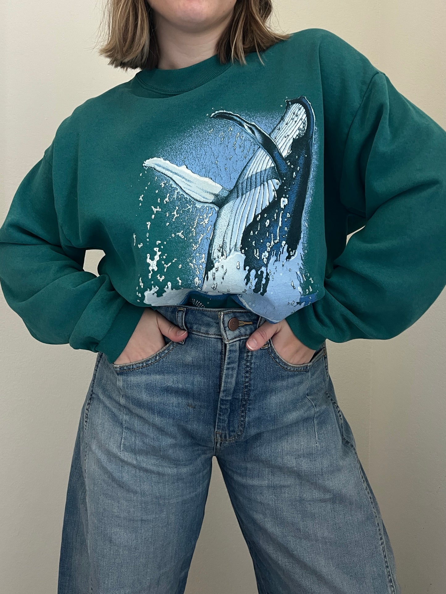 Vintage Humpback Whale Crewneck (L)