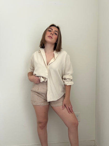 Cream Silk Button Up (8)