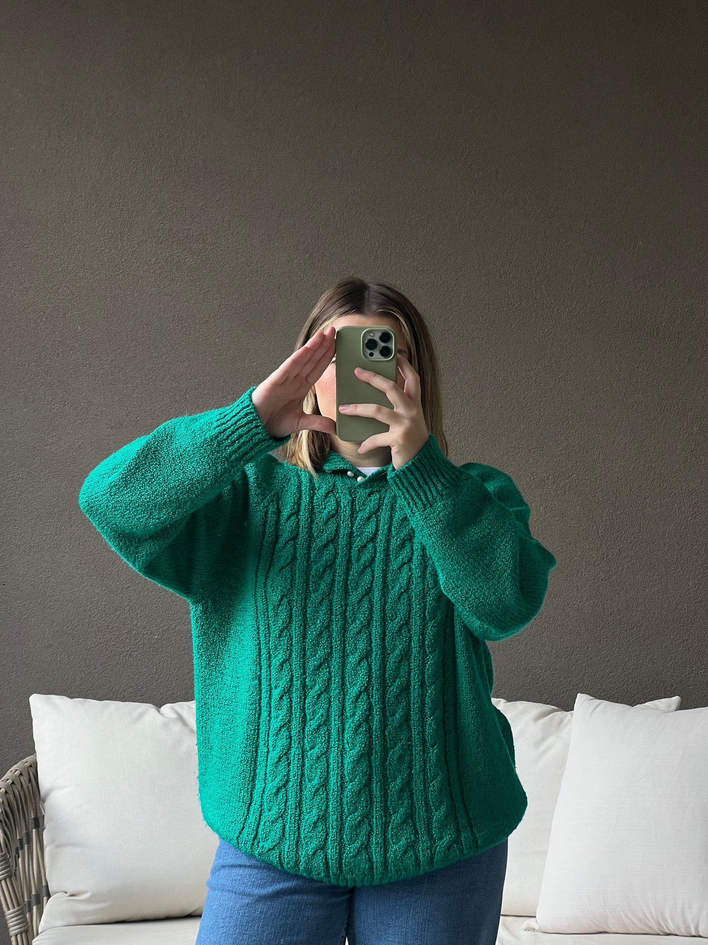 Vintage Emerald Sweater (L)