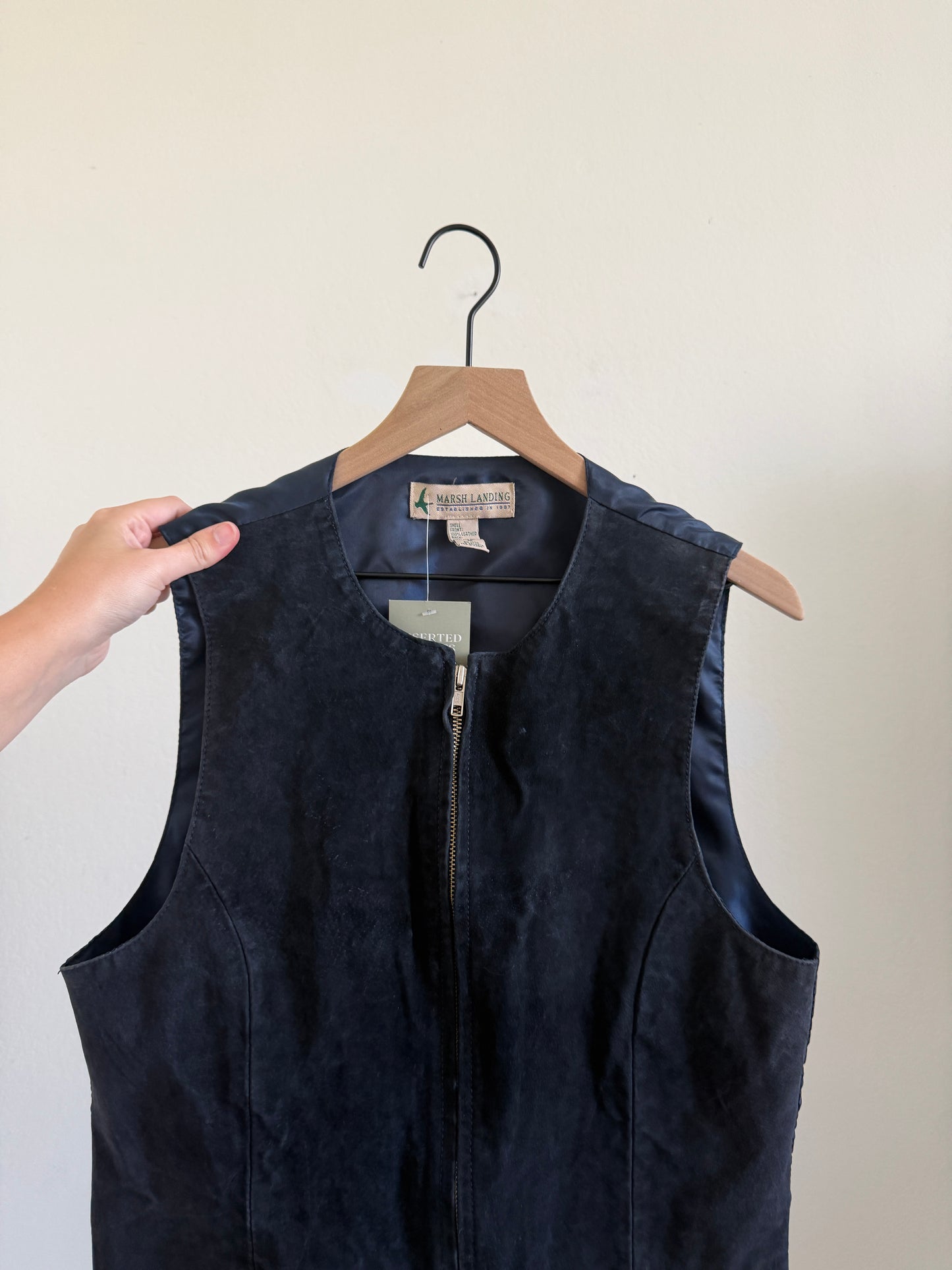 Blue Leather Vest (M)