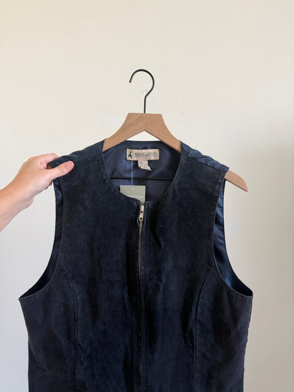Blue Leather Vest (M)