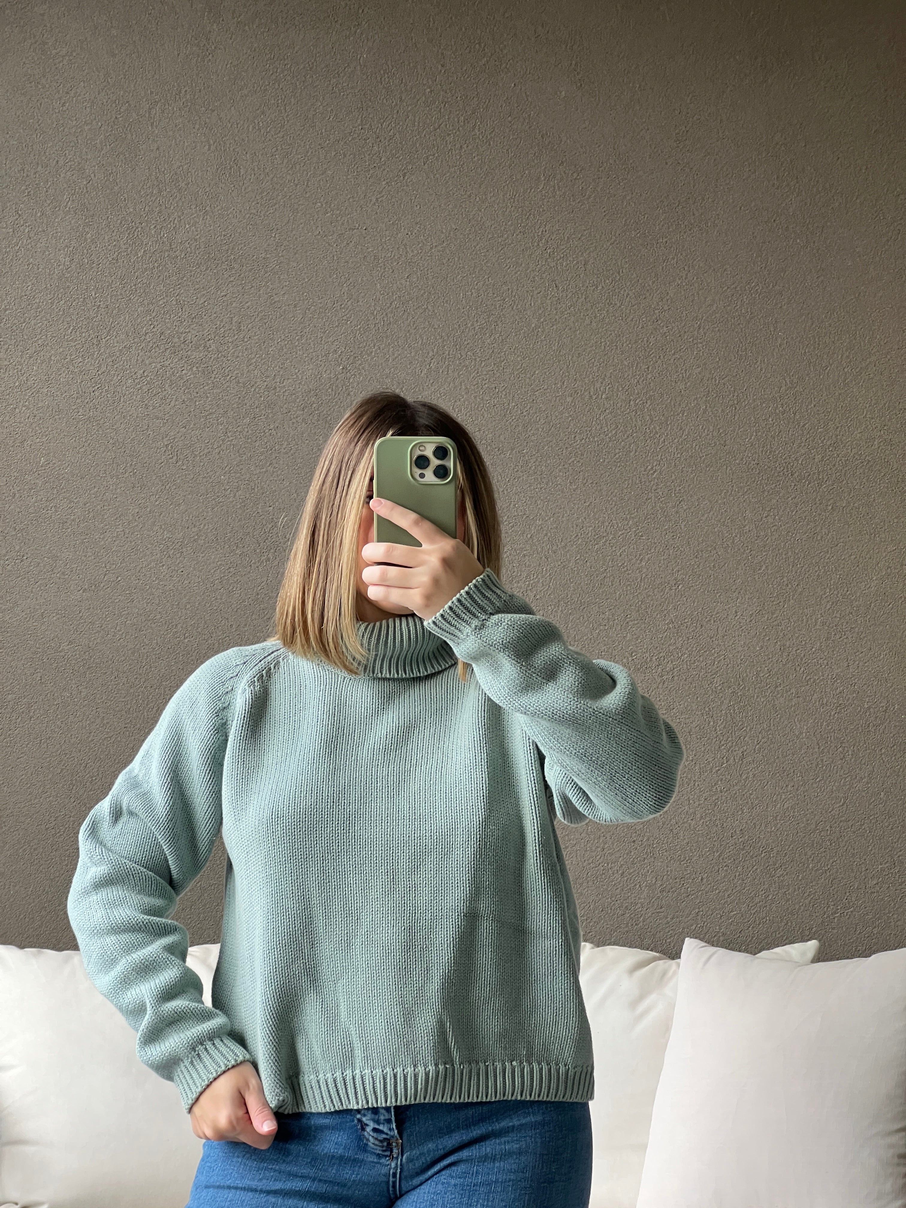 Minty Turtleneck Sweater (S)