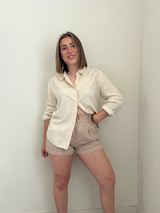 Linen Gingham Shorts (0)