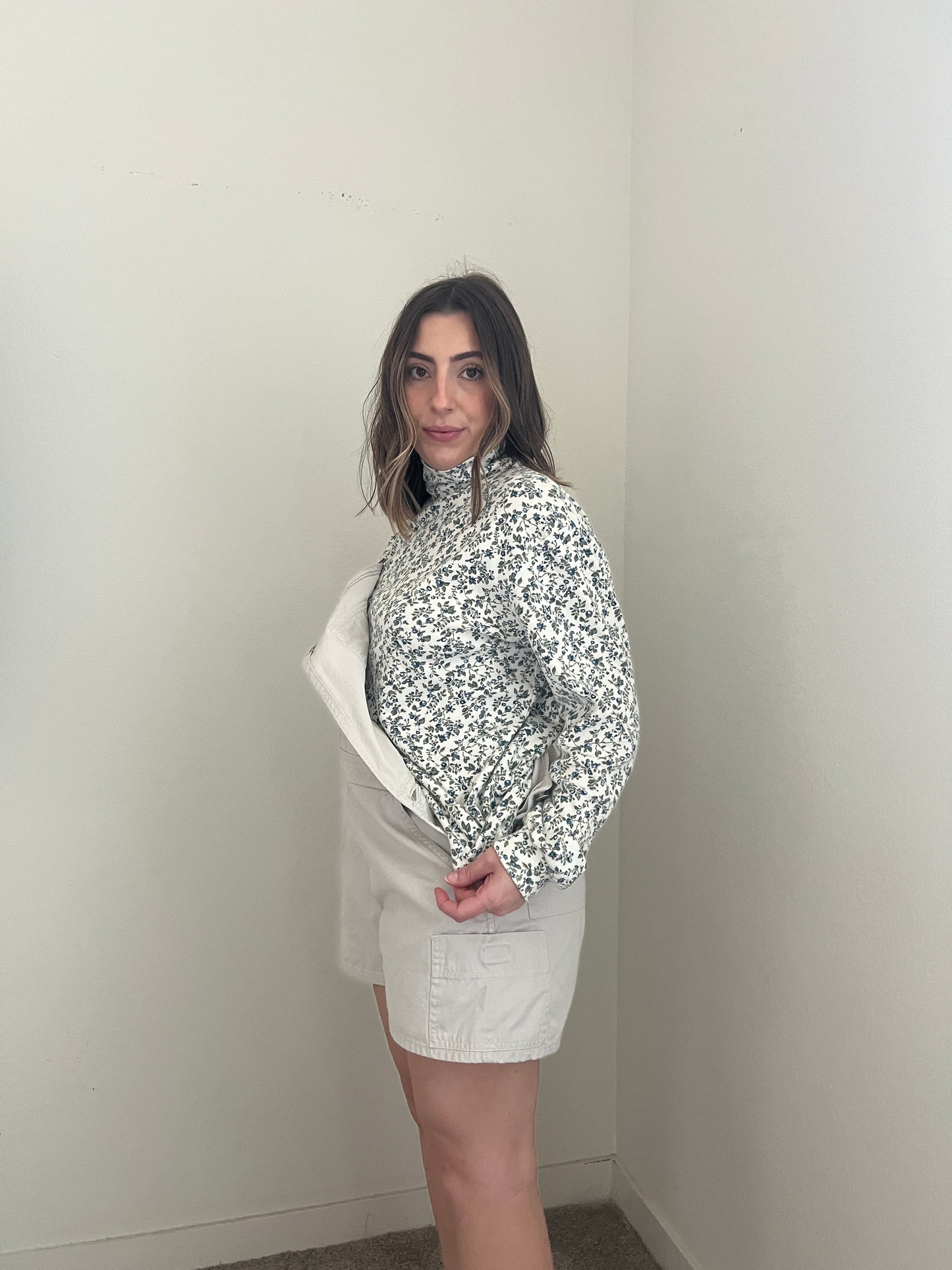 Floral Long Sleeve Turtleneck (XL)