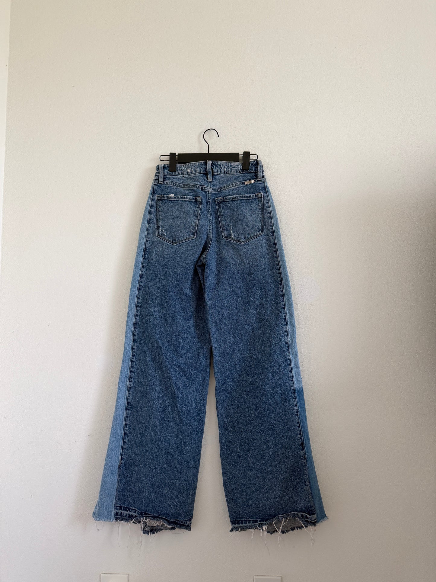 Split Color Wide Leg Jeans (26"W)